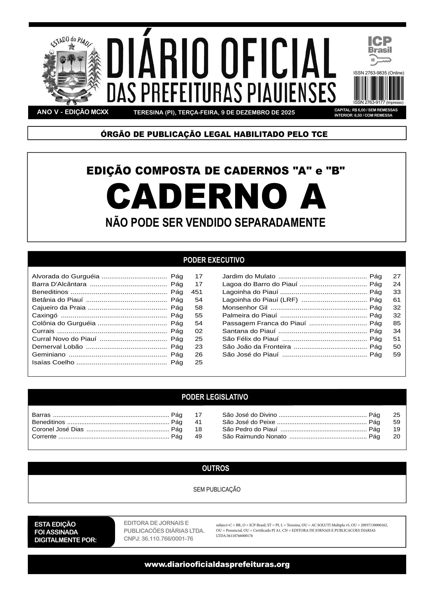 Assinatura Digital da última edição