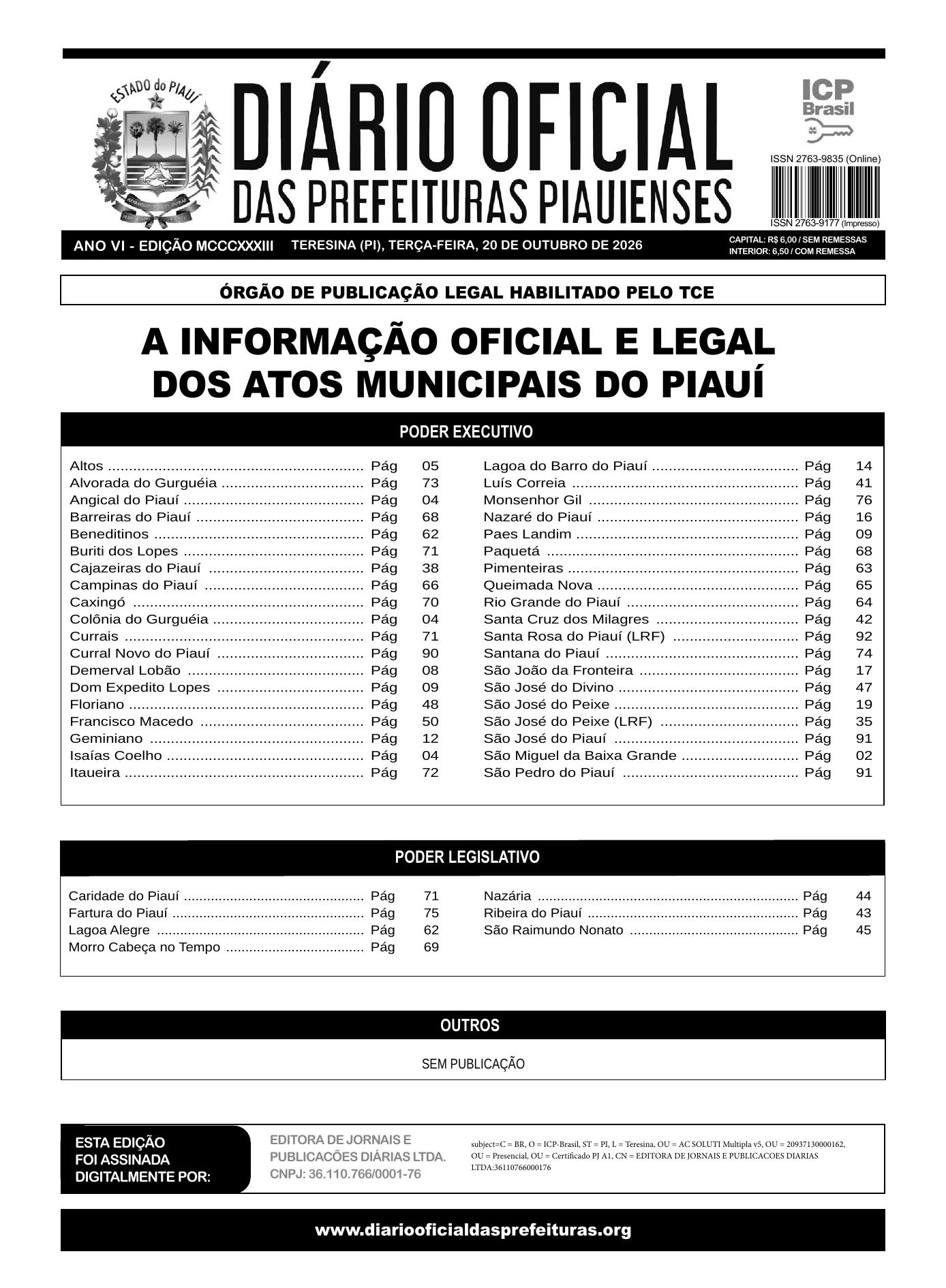 Assinatura Digital da última edição